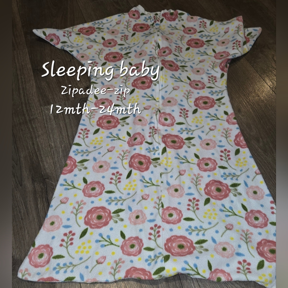 Sleeping Baby Floral Kids Pajamas